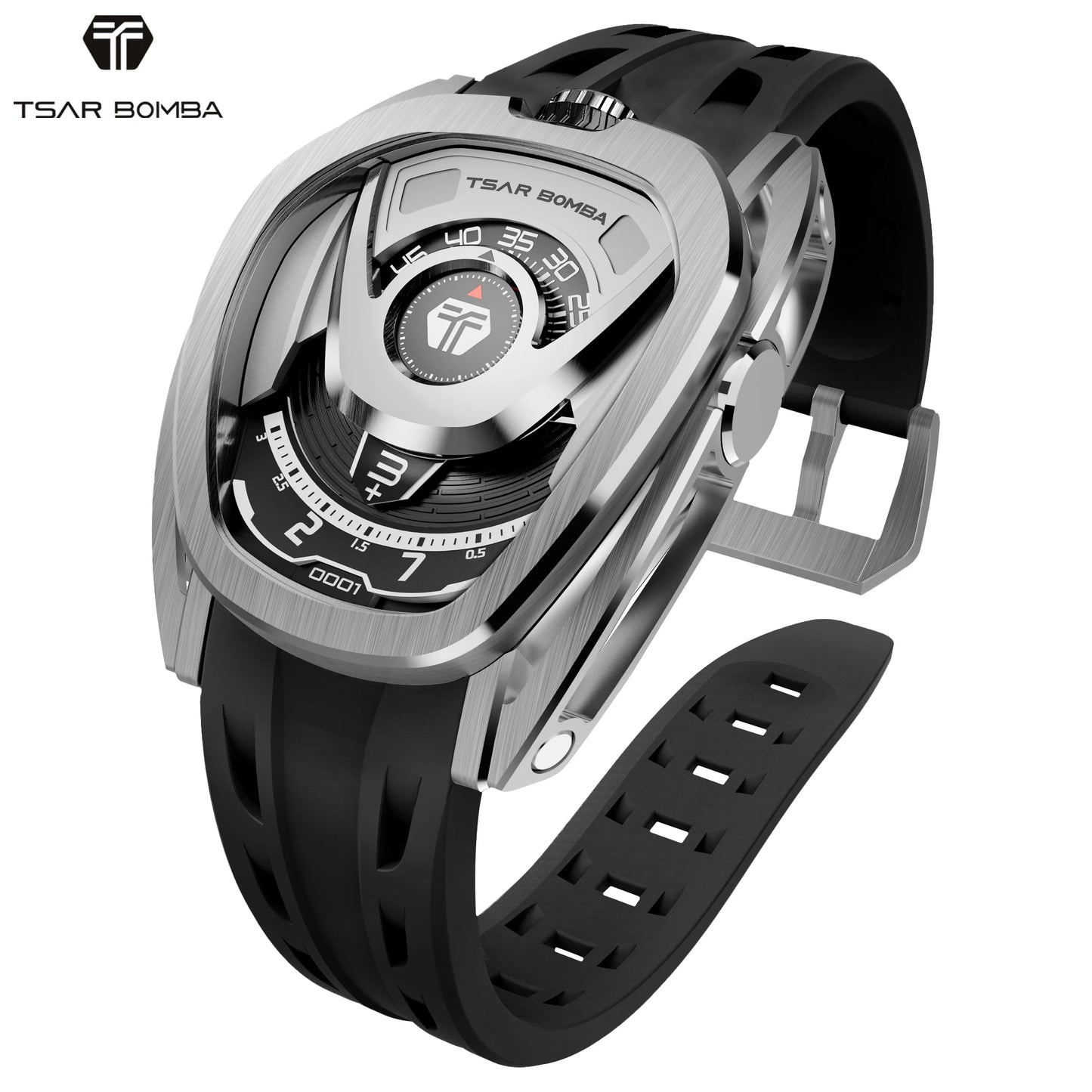 TSAR BOMBA Men Automatic Watch Japan Movement Quick Release Strap 100M Waterproof Stainless Steel Sport Business Wristwatch Gift