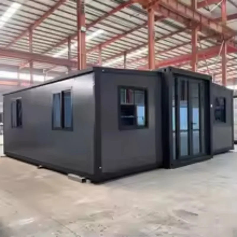 Prefabricated Mobile Tiny Home Wooden Light Steel Roof 2-5 Bedroom 20ft/40ft Folding Expandable Container House Living Room