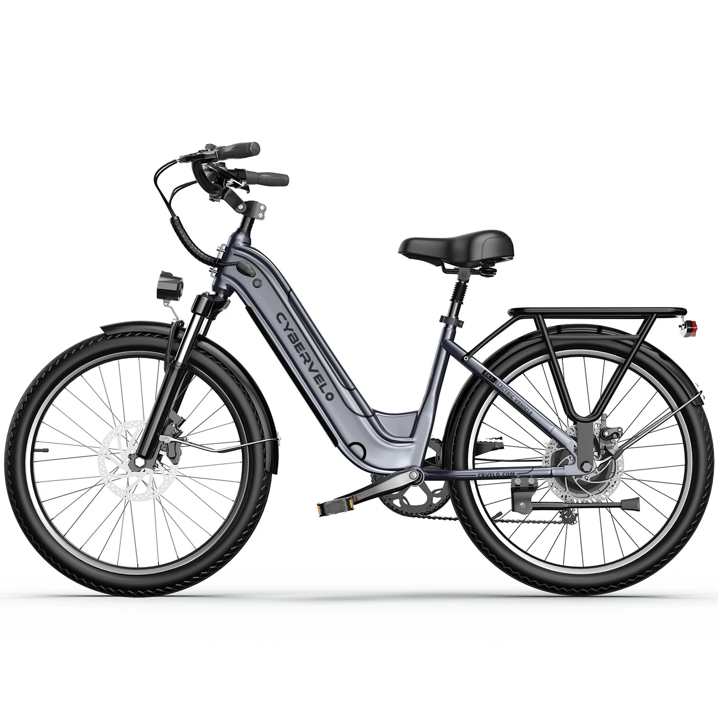 26” 1000W Peak Step-Thru E-Bike, 48V 25AH Removable Built-in Battery, 7-Speed Shift Electric bike City Commuter Adult EK7&EK10