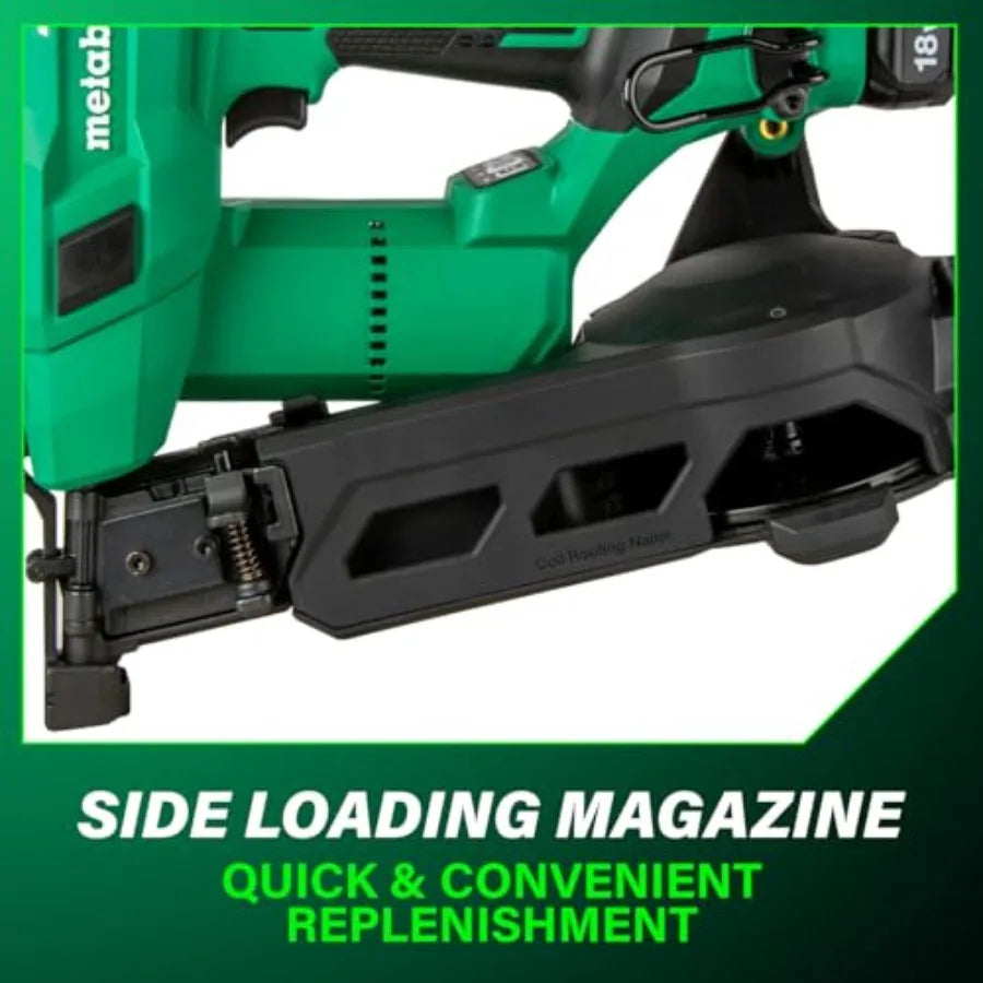18V MultiVolt Brushless Cordless Coil Roofing Nailer Kit 1-3/4" Coil Roofing Nailer with Power Tool 2.0Ah Lithium Io