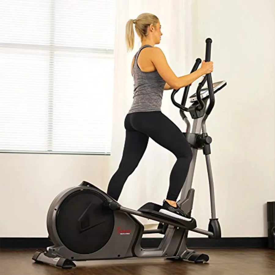 Elliptical Cross Trainer Exercise Machine Cardio Equipment for Home Gym with Pulse Sensor Grips 24 Pre-Bui