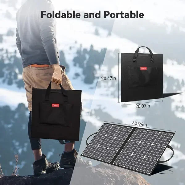 GOFORT 330W Portable Power Station; 299Wh Solar Generator Backup Power Compatible with 100W 18V