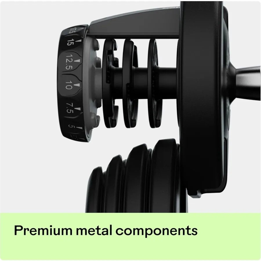 BowFlex Results Series SelectTech Dumbbells Adjustable Home Gym Dumbbells with Quick-Adjust Mechanism for Strength Training in