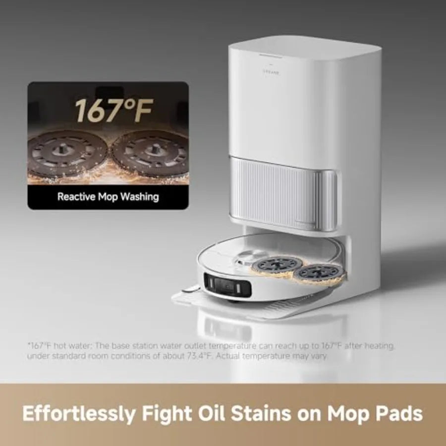 L40s Ultra AE Robot Vacuum and Mop Combo 19 000Pa Suction Self Emptying Dust Box Flexible Mop and 167℉ Self Cleaning Washboard