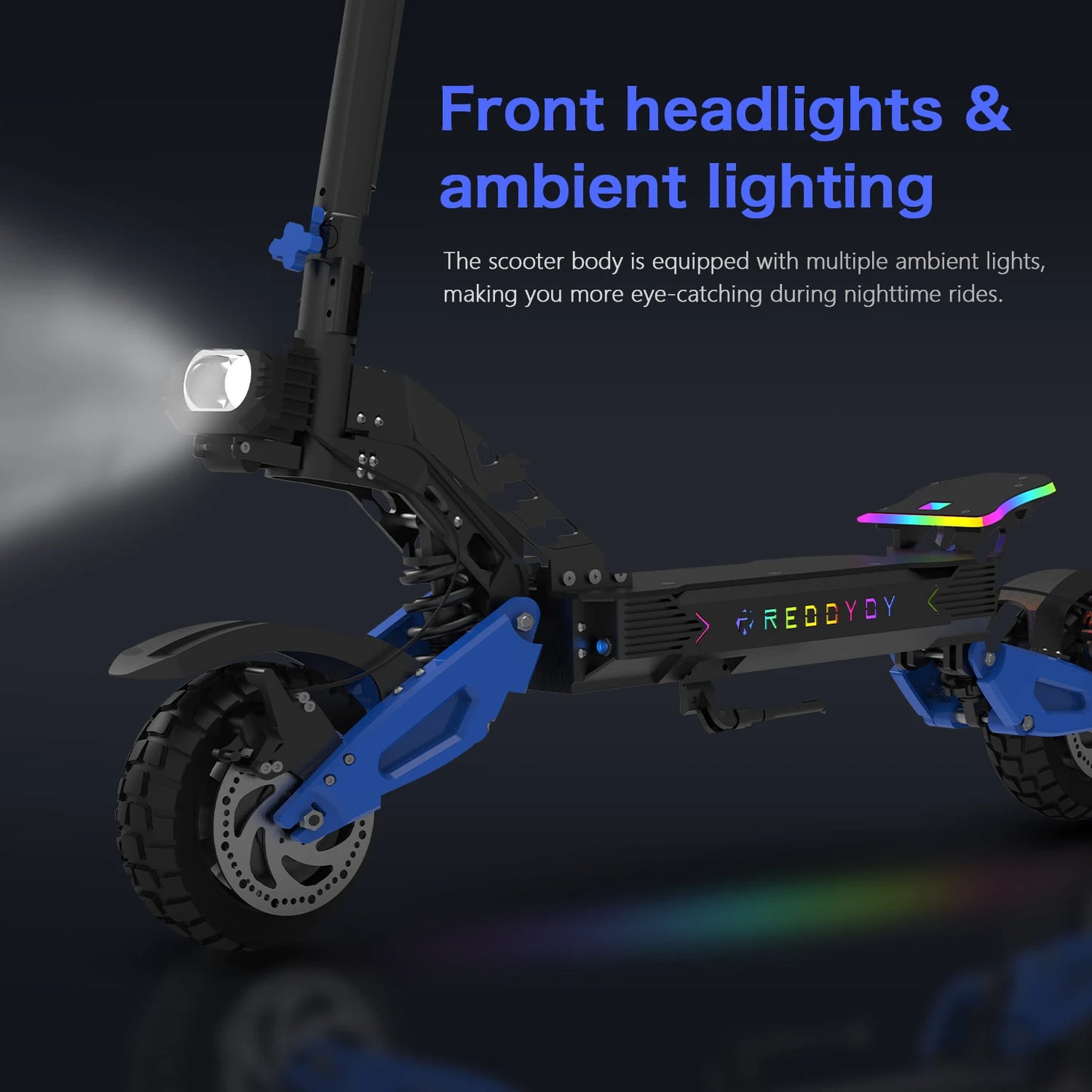 Electric Offroad Scooter - 50 MPH Fastest Dual Motor Adult Scooter, 5000W Peak, 55-Mile Long Range, 10.5" Off-Road Tires,60V25ah