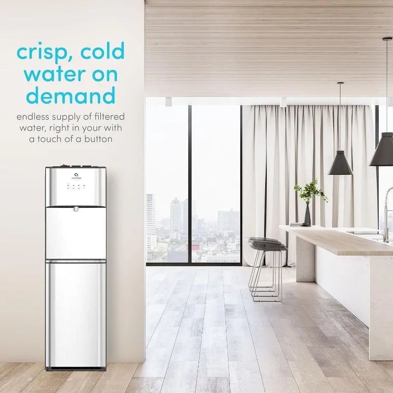 Avalon Self Cleaning Bottleless Water Cooler Water Dispenser - 3 Temperature Settings - Hot, Cold & Room Water, Stainless Steel
