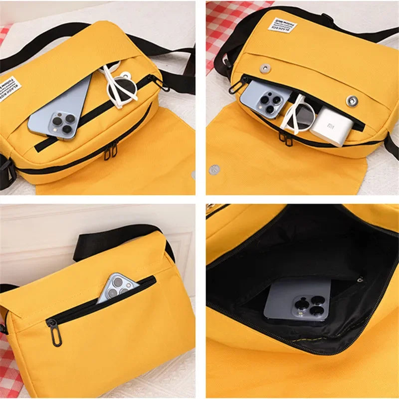 ''Modern Inspired'' Men's Bag, Flip Cover Solid Color Messenger Bag, Casual Crossbody Bag, Minimalist Men Shoulder Bag Purses