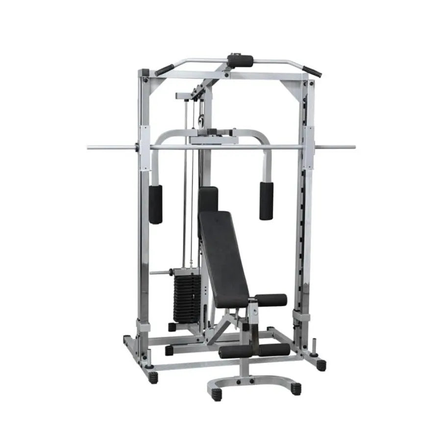 Powerline PSM144XS Smith Machine Gym Package Steel Black Durable Strength Training Equipment for Home or Commercial Use