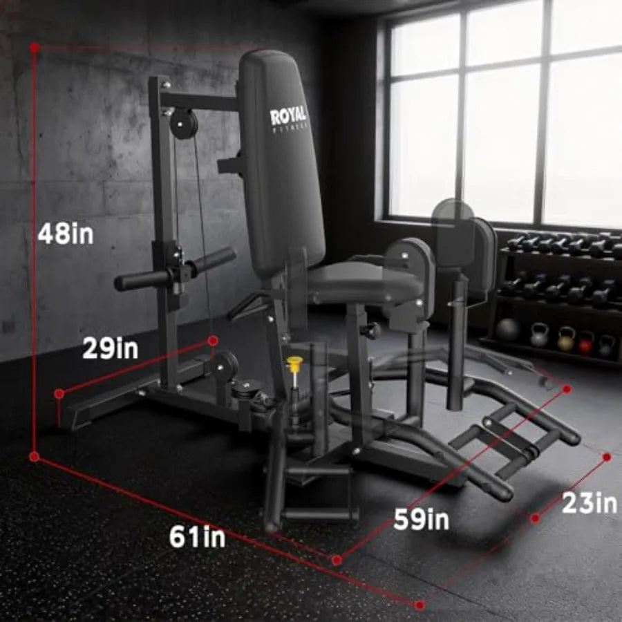 Hip Abductor Adductor Machine for Inner and Outer Thigh Glute Machine for Home Gym Black High-Resistance Strength Training Equi
