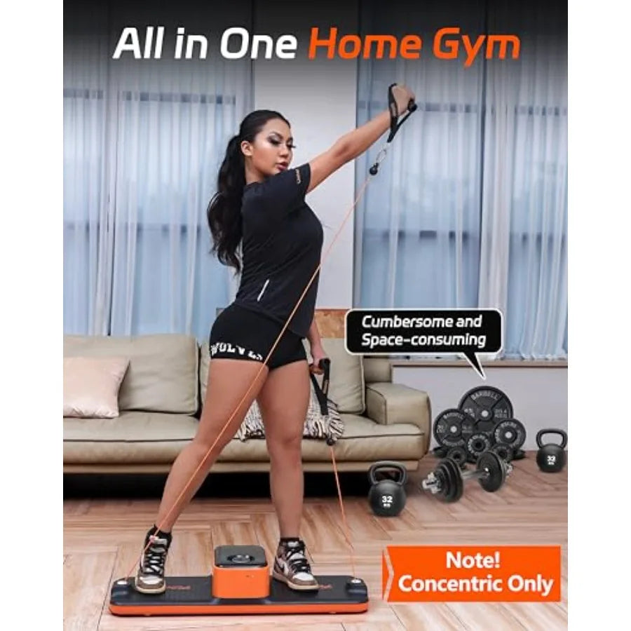 Smart Portable Home Gym Strength Training Workout Cable Machine All in One Fitness Equipment for Home or Travel 220LBS Resistan