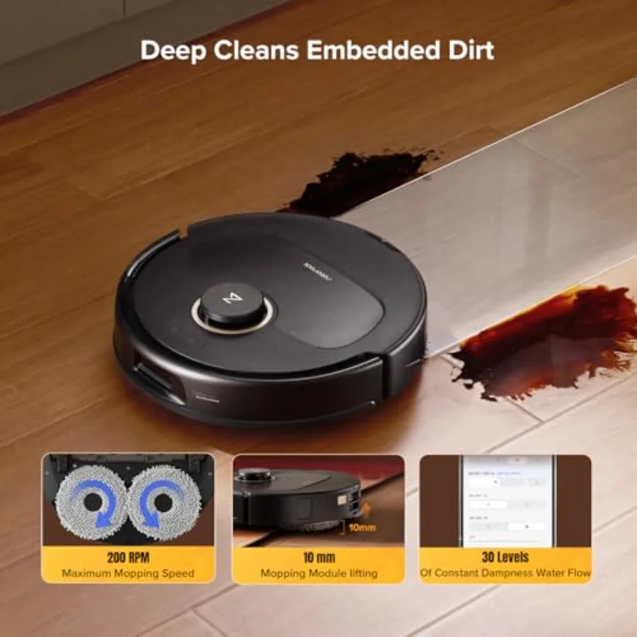 Qrevo S5V Robot Vacuum and Mop FlexiArm Edge Mopping 12 000Pa Suction Dual Zero-Tangle System Smart Obstacle Avoidance 10mm Mop