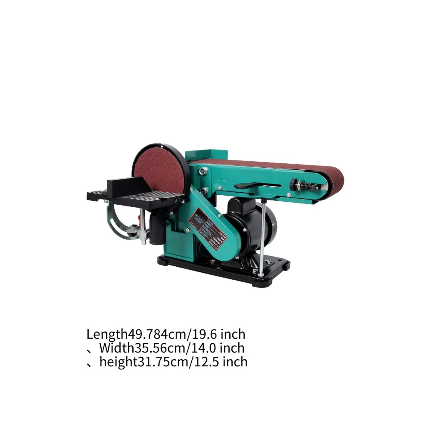 High Power Belt Sander and Disc Polisher Combo Grinder Sanders with Dust Cover for Workshop Woodworking