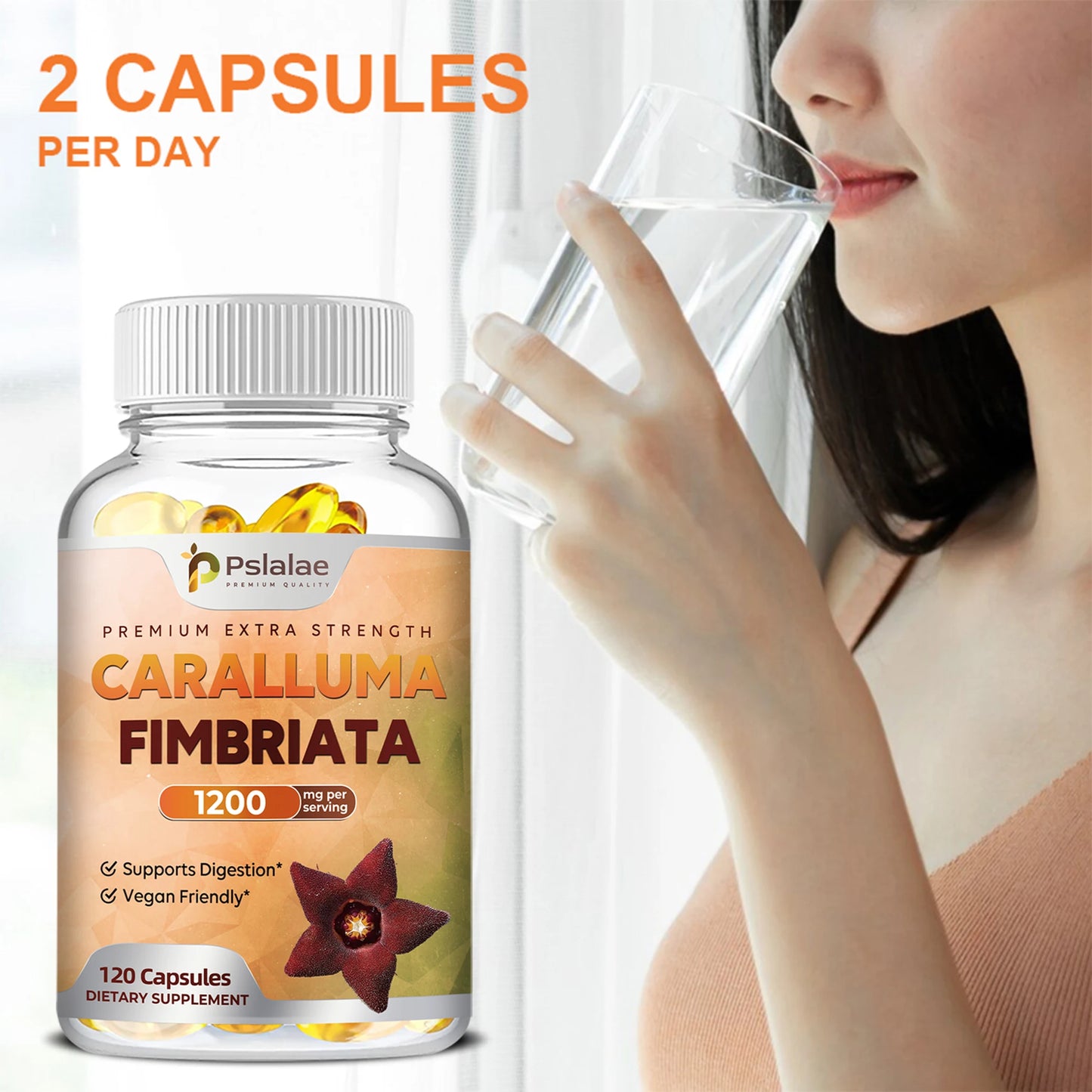 Caralluma Fimbriata Capsules - Improves Endurance, Improves Concentration, Boosts Metabolism, Immune Support - 120 Capsules