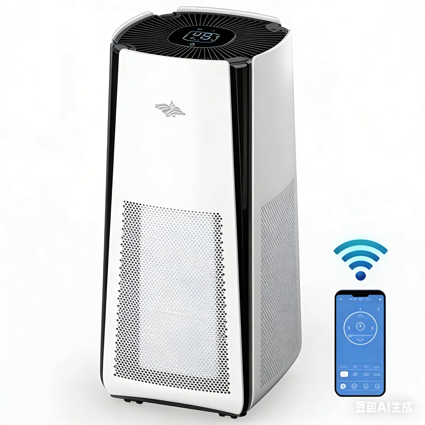 Extra Large Room Smart Air Purifier with H13 True HEPA Filter + 20-40 Pcs Clear Adhesive Hooks – Allergy Relief Air Cleaner & No