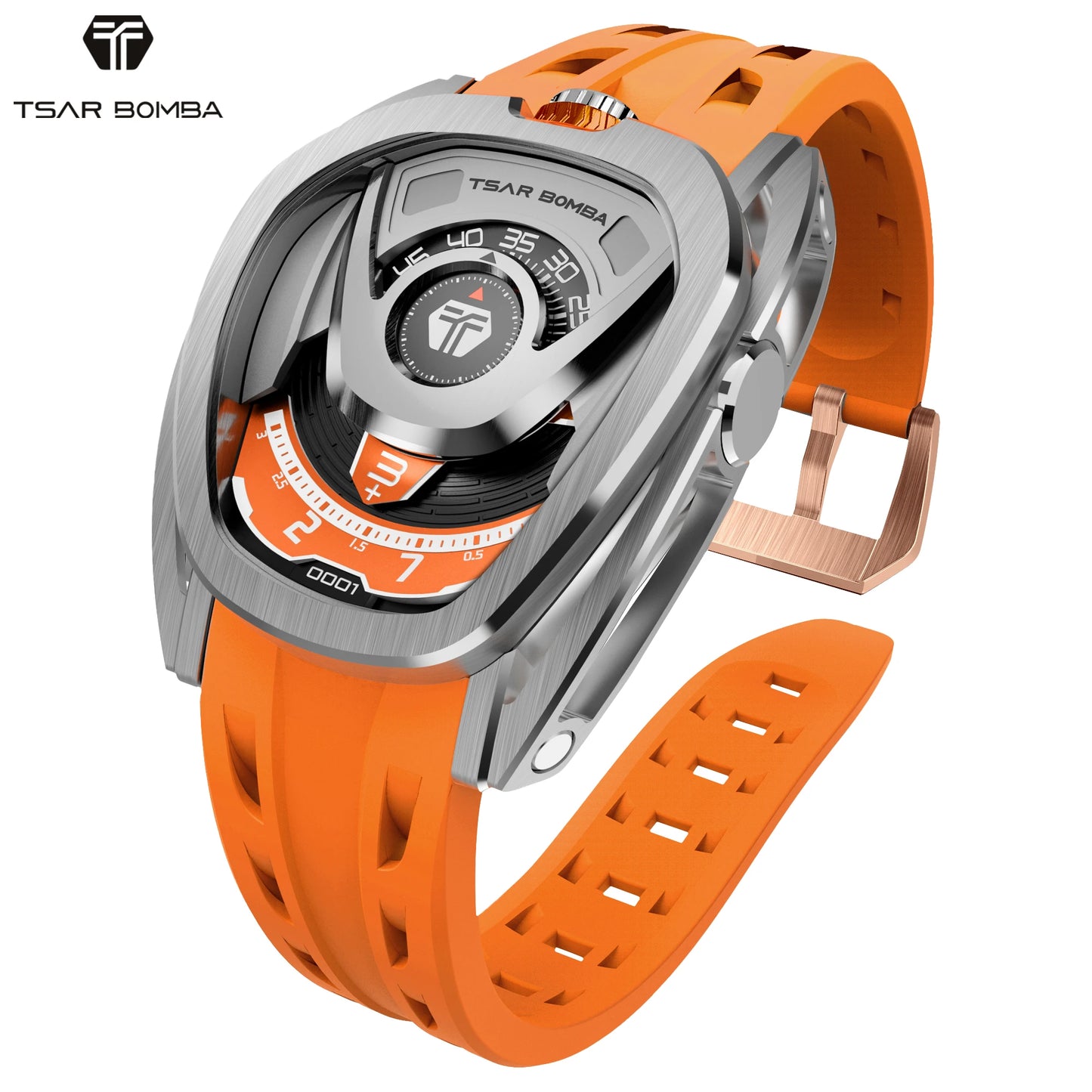 TSAR BOMBA Men Automatic Watch Japan Movement Quick Release Strap 100M Waterproof Stainless Steel Sport Business Wristwatch Gift