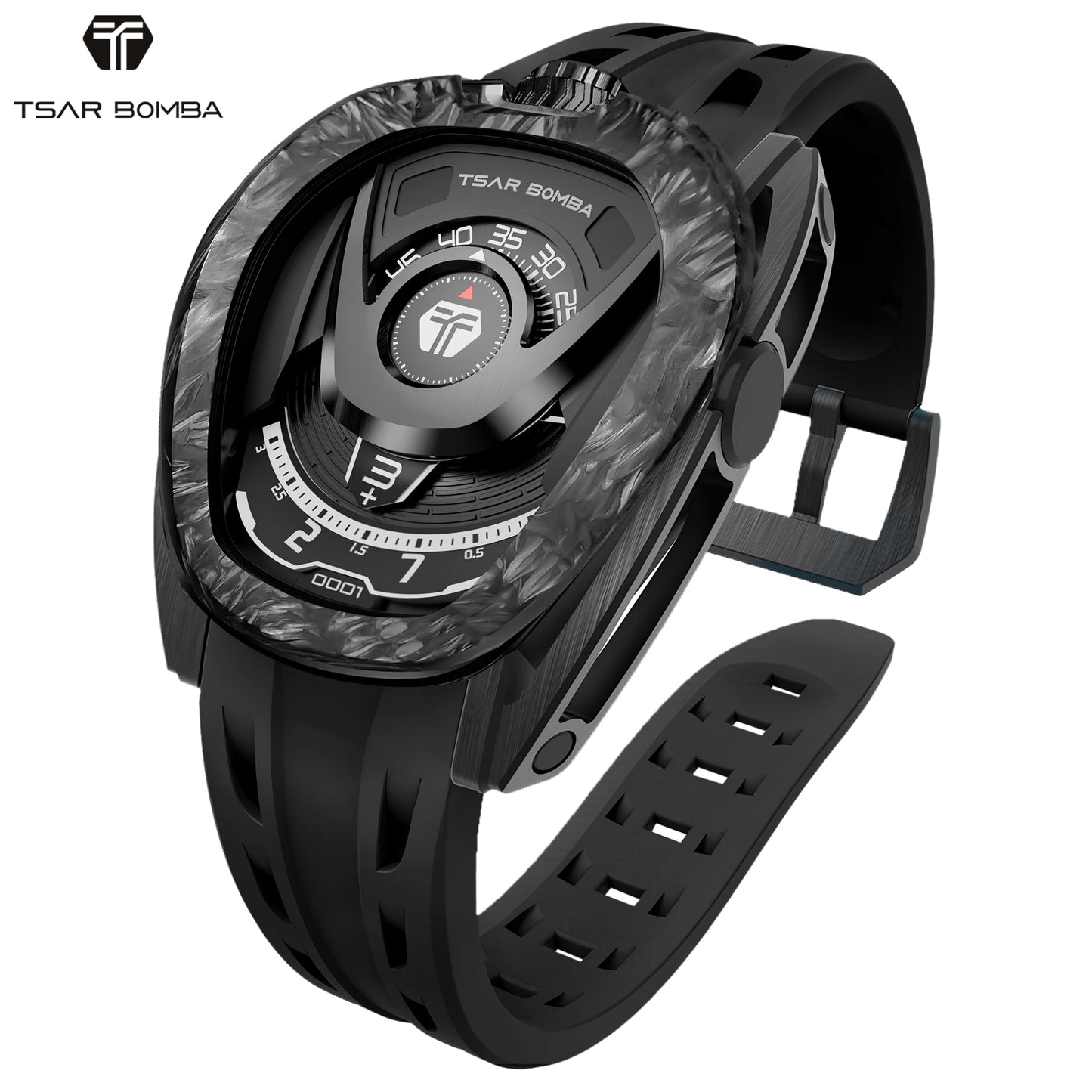 TSAR BOMBA Men Automatic Watch Japan Movement Quick Release Strap 100M Waterproof Stainless Steel Sport Business Wristwatch Gift