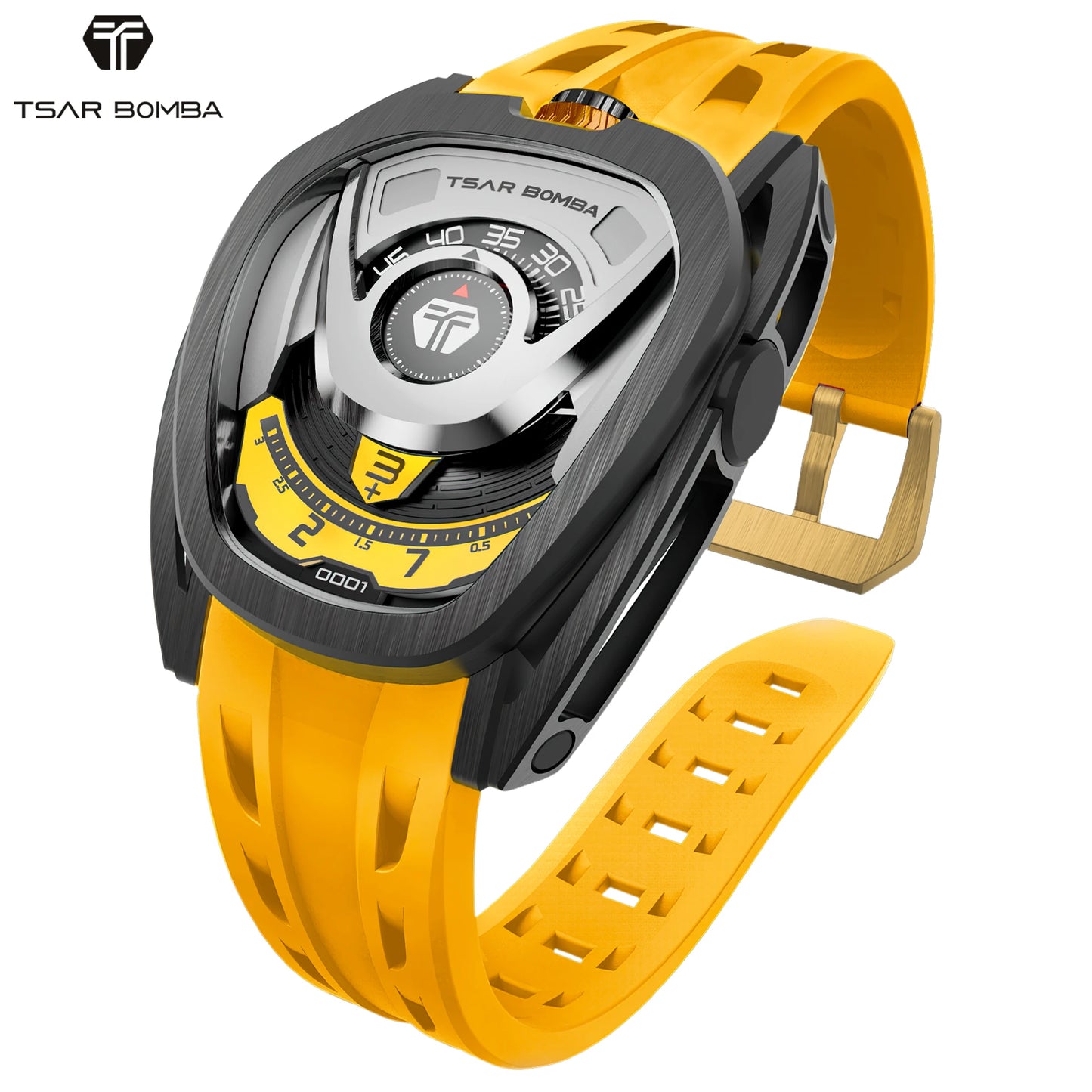 TSAR BOMBA Men Automatic Watch Japan Movement Quick Release Strap 100M Waterproof Stainless Steel Sport Business Wristwatch Gift