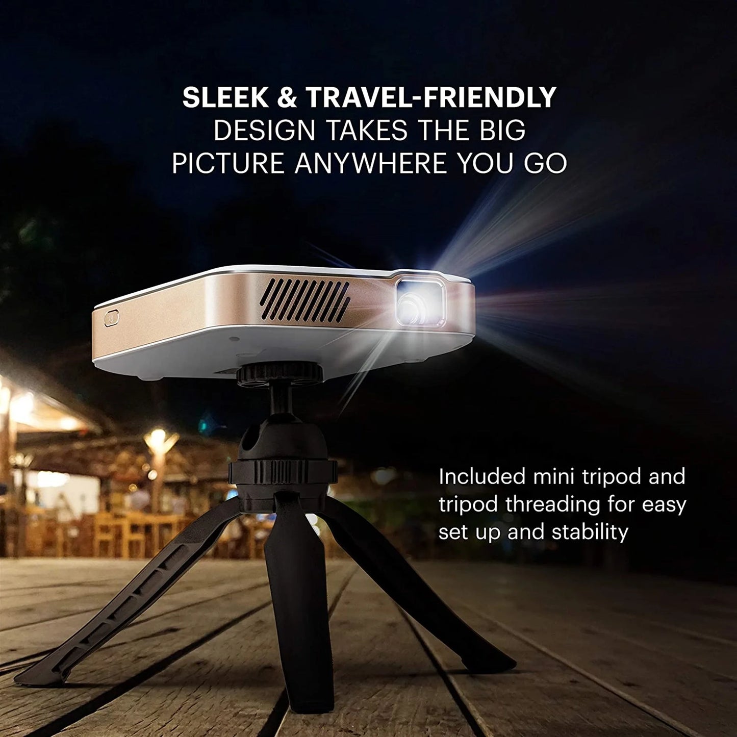 Kodak Luma 450 Smart Projector, 1080p Portable Projector with Wifi and Bluetooth, Tripod Included