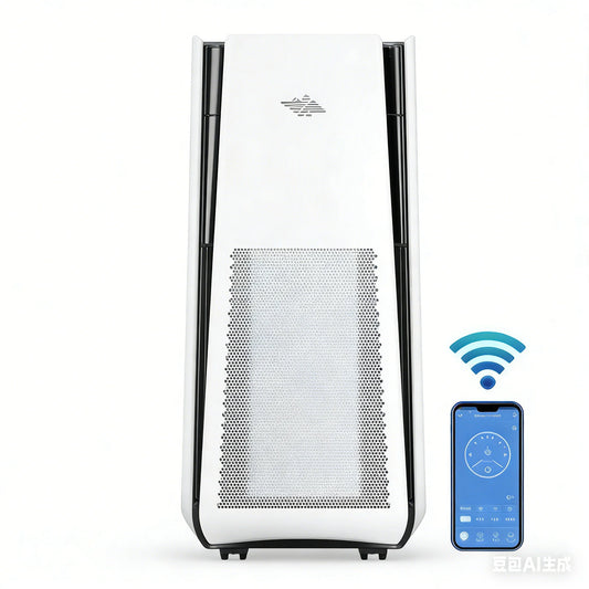 Extra Large Room Smart Air Purifier with H13 True HEPA Filter + 20-40 Pcs Clear Adhesive Hooks – Allergy Relief Air Cleaner & No