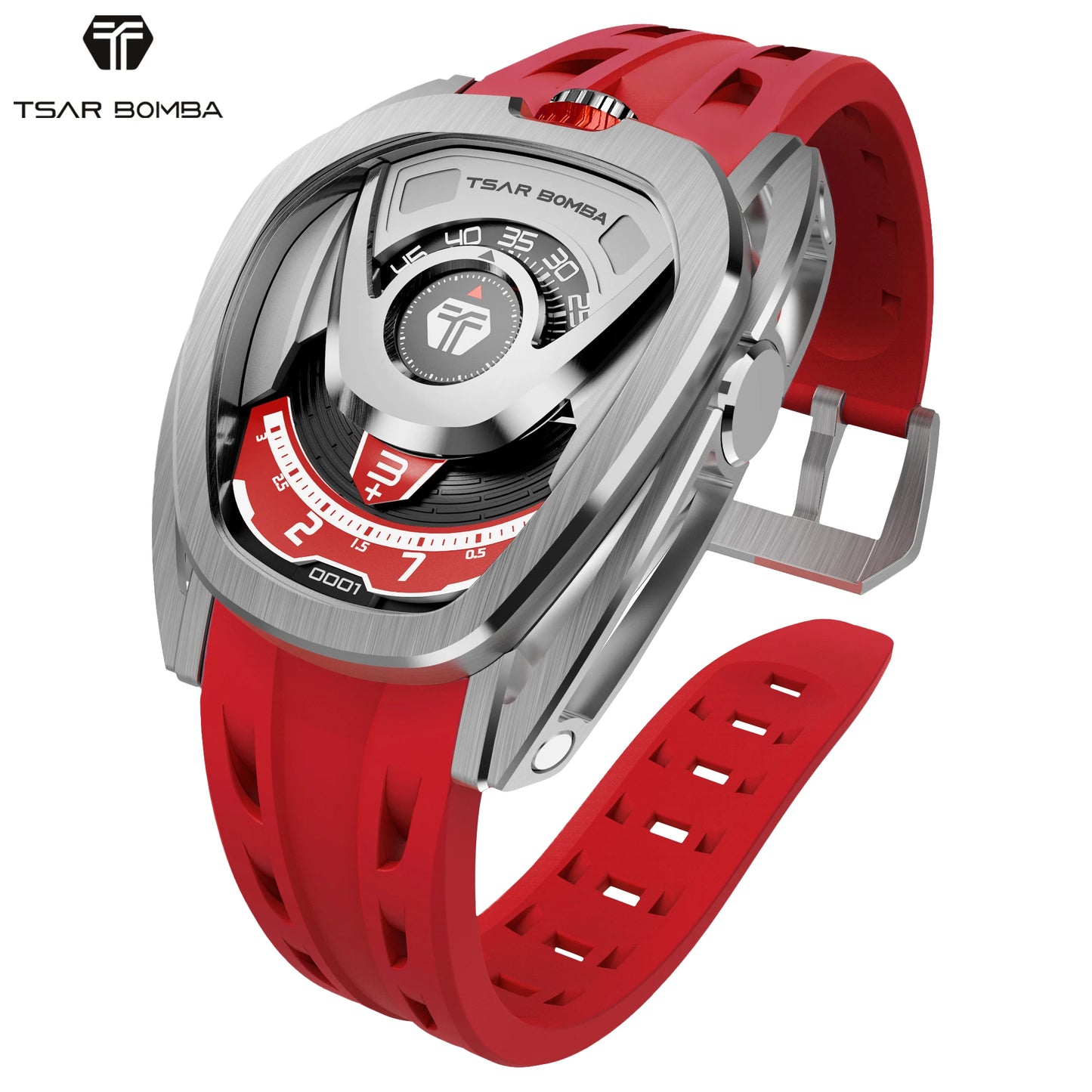 TSAR BOMBA Men Automatic Watch Japan Movement Quick Release Strap 100M Waterproof Stainless Steel Sport Business Wristwatch Gift