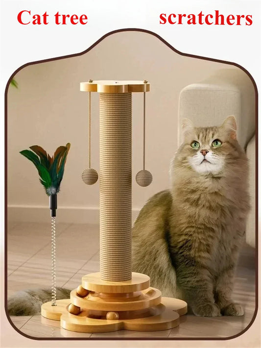 Pet Cat Toy cat scratcher Cat Turntable Funny Cat Stick Balls Durable Sisal Scratching Board Cat Supplies Cat Grab Column