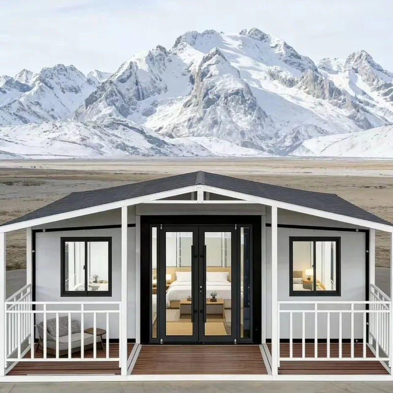 20ft 30ft 40ft Container House Prefab Folding Living Cabin Prefabricated Expandable Container House with 2 Bedroom Tiny Home