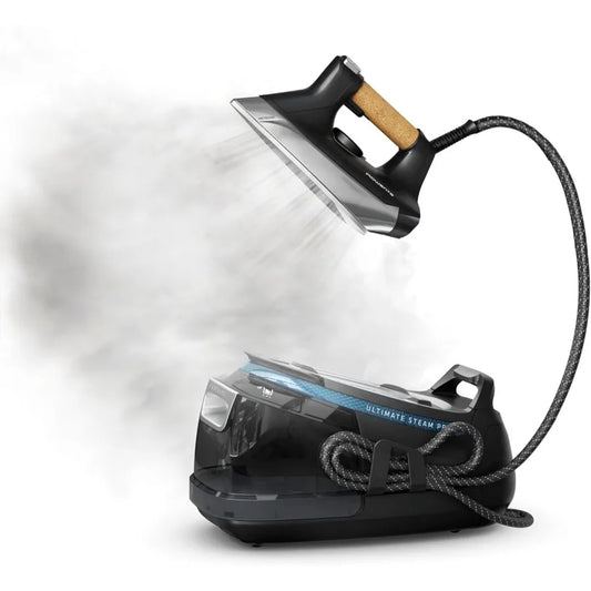 Professional Steam Station with Ultimate Steam Pro Stainless Steel Soleplate for Clothes Care 1800 Watts 1.3L Removable Water T