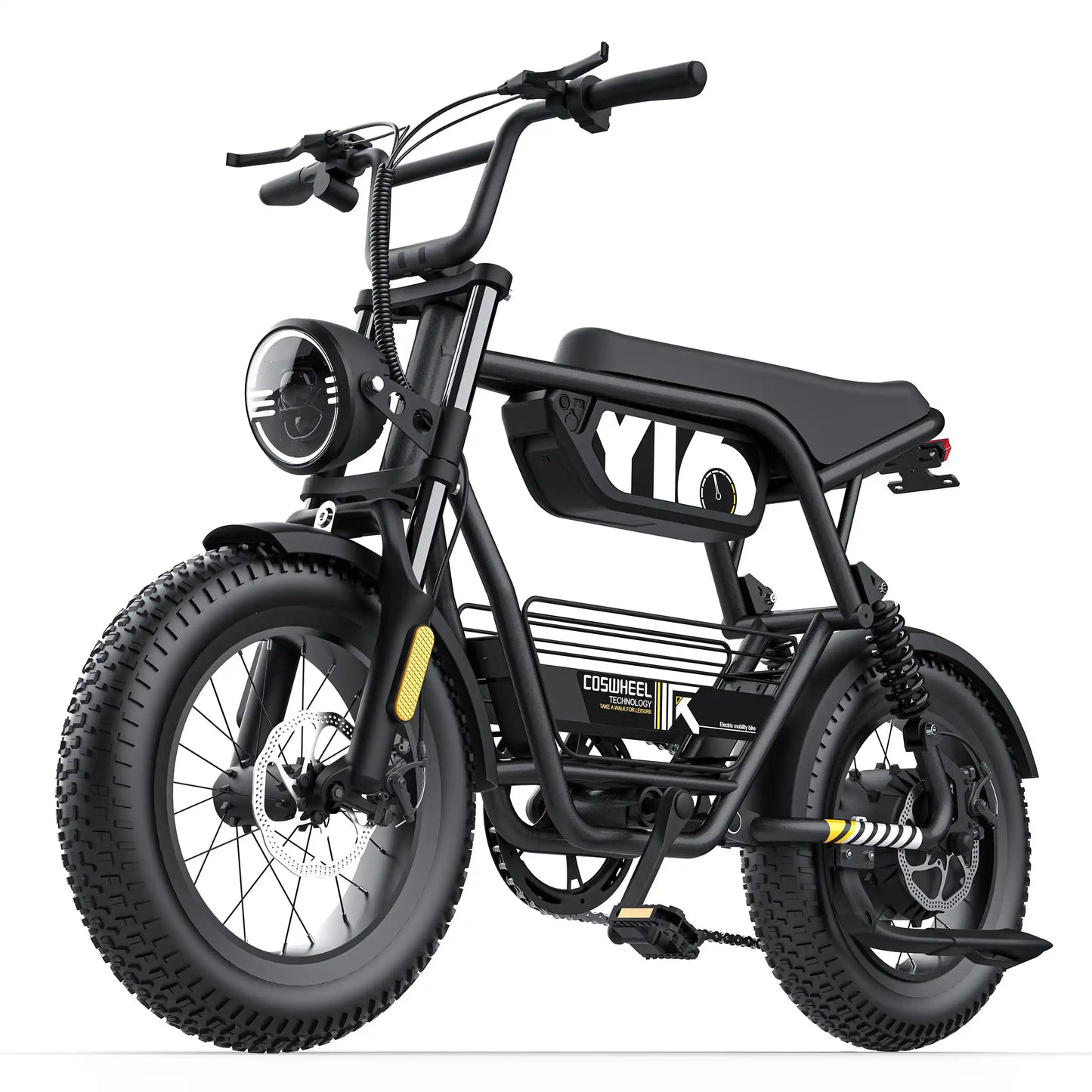 Coswheel Y16 adult E-bike 1000W 48V15Ah battery commute Electric Bike,16-inch Fat Tire E-Mountain bike
