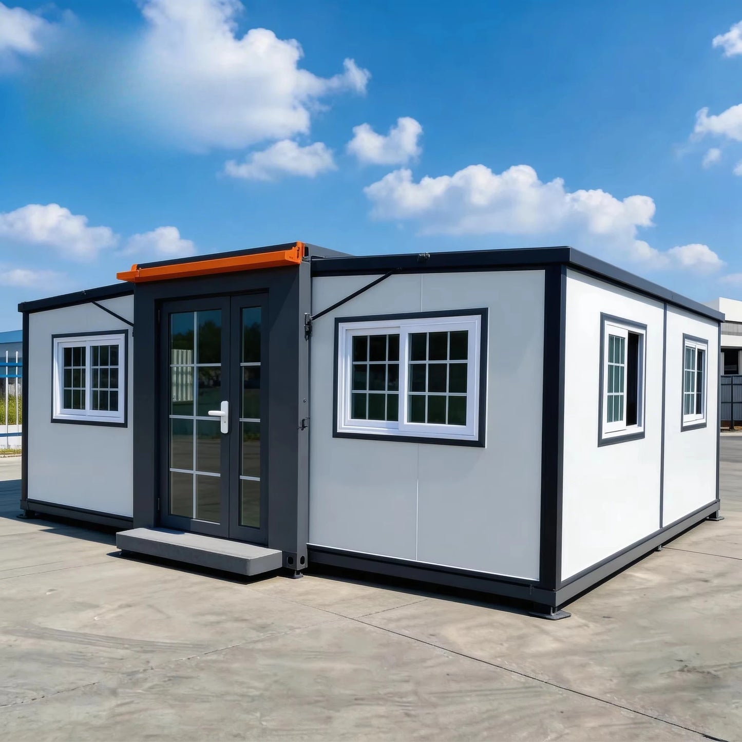 40Ft Expandable Container House Prefabricated Double-Wing Folding Mobile Room Fast-Moving 20ft 40ft Foldable Expandable House