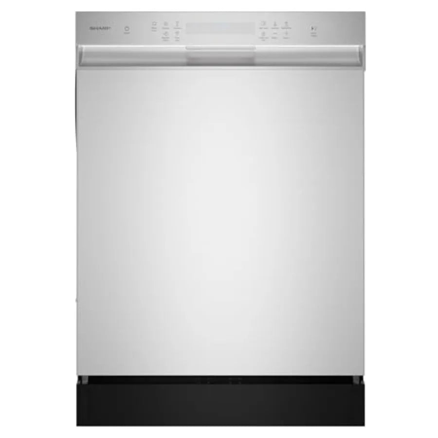 24-inch Stainless Steel Dishwasher with Pocket Handle 52 dB Hybrid Tub 12 Place Settings 5 Cycles Heated Dry Silver Finish