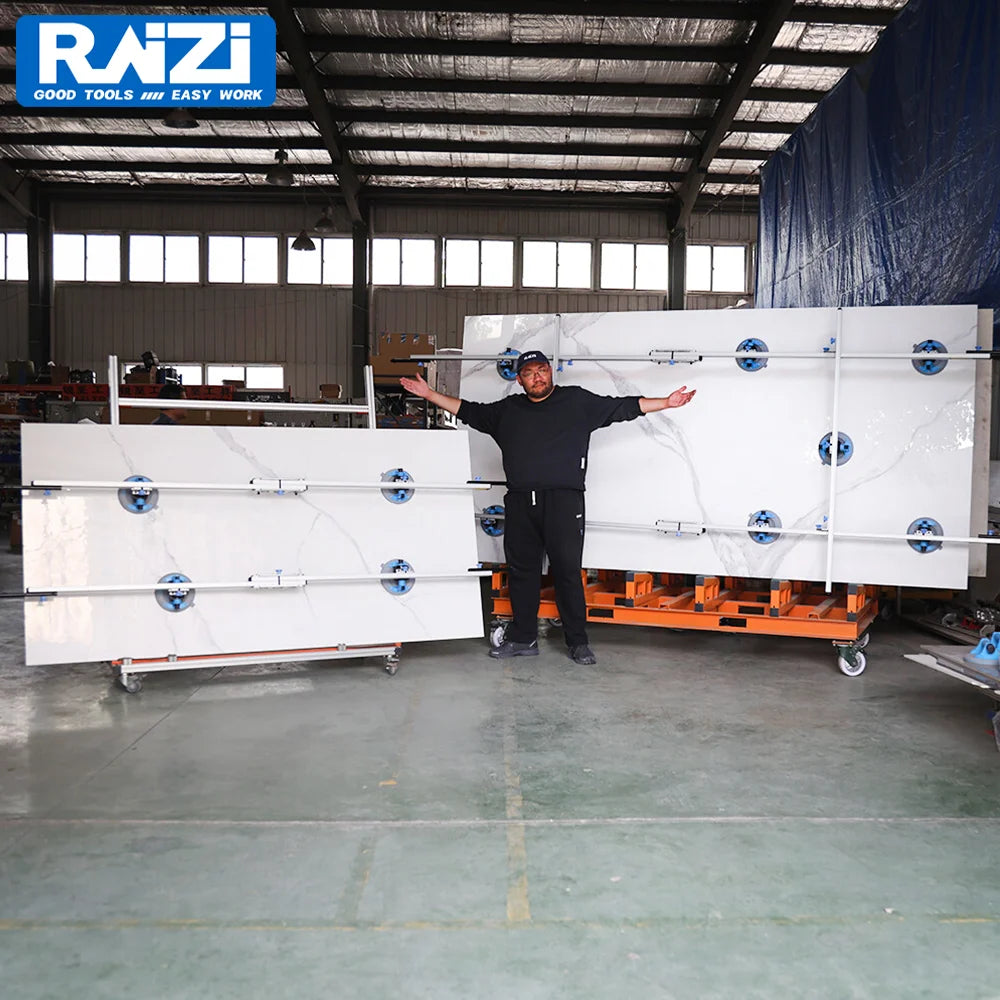 Raizi 3.6m Large Format Tile Carry System with Cross Bar for Porcelain Ceramic Tile Handling Lifter Tools