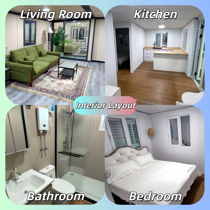Modern Expandable Modular Cabin Foldable Container House Prefab Granny Pod Backyard Guest House