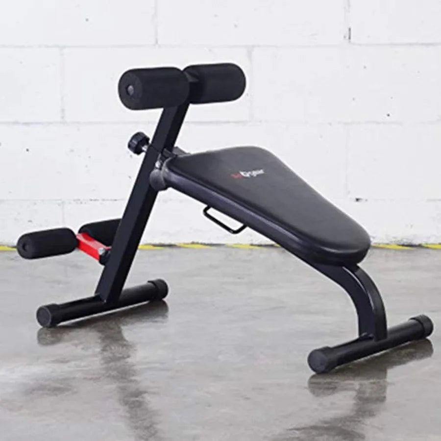 Adjustable Weight Bench Fast Folding Strength Training Bench for Full Body Workout in Black with Durable Foam Padding and High