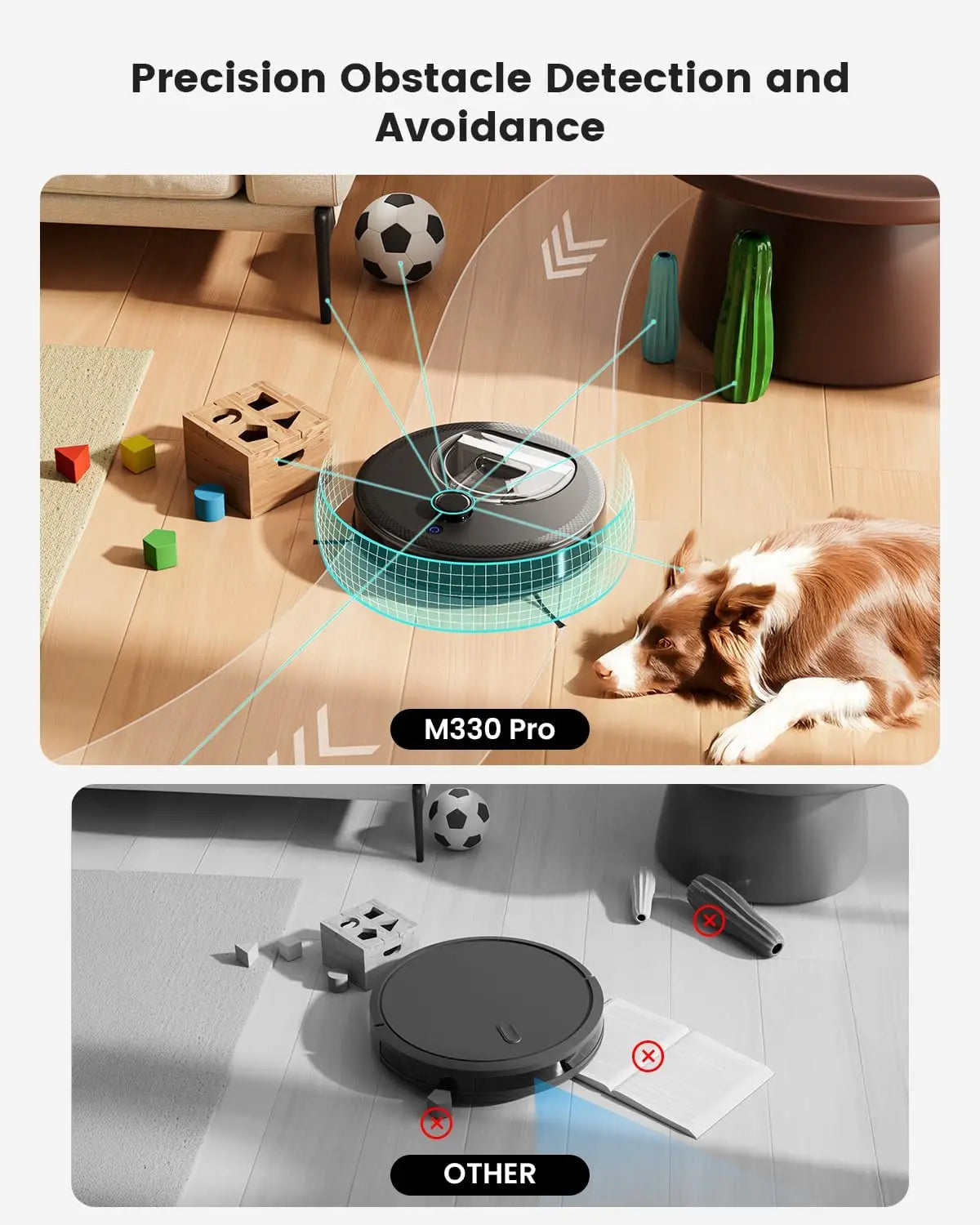 Smart LiDAR Robot Vacuum & Mop, 450ml Dustbin, 190° Obstacle Avoidance, Multi-Floor Mapping, WiFi/Alexa Control