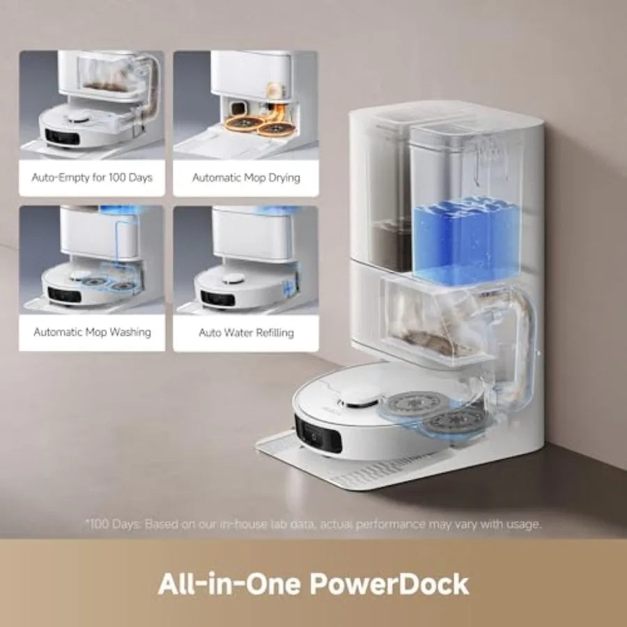 L40s Ultra CE Robot Vacuum and Mop Combo with Self-Emptying Dock 13 000Pa Suction Mop Self-Cleaning and Auto-Raising Ultrasonic
