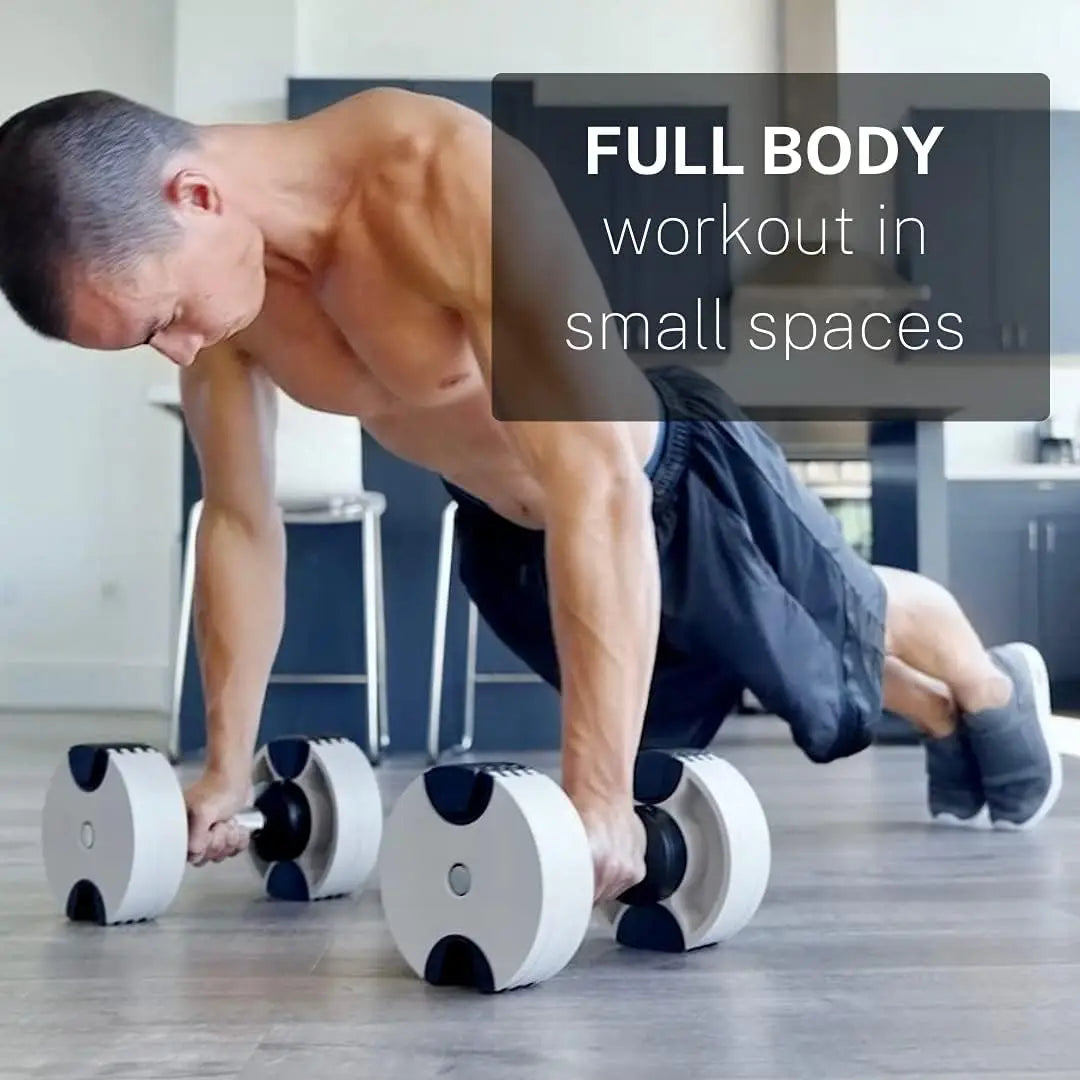 Adjustable Dumbbell 5-40lb Single, Quick Weight Change for Home Fitness