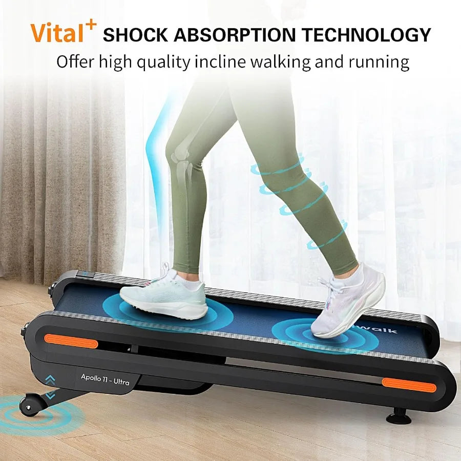Portable Under Desk Treadmill for Home Office with Auto Incline and Wide Full Deck 3.0HP Brushless Motor for Quiet Operation Su