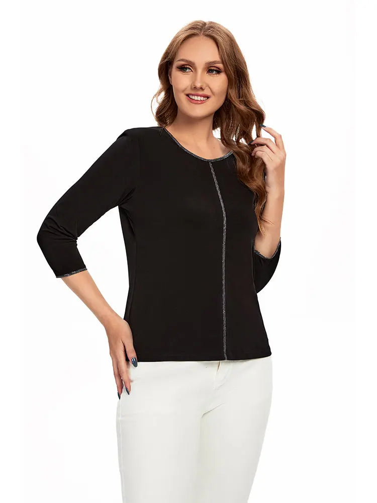 Womens plus size woven Vneck shirt belongs to the category of womens clothing