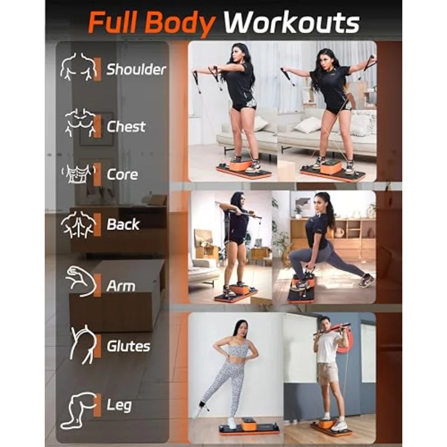 Smart Portable Home Gym Strength Training Workout Cable Machine All in One Fitness Equipment for Home or Travel 220LBS Resistan