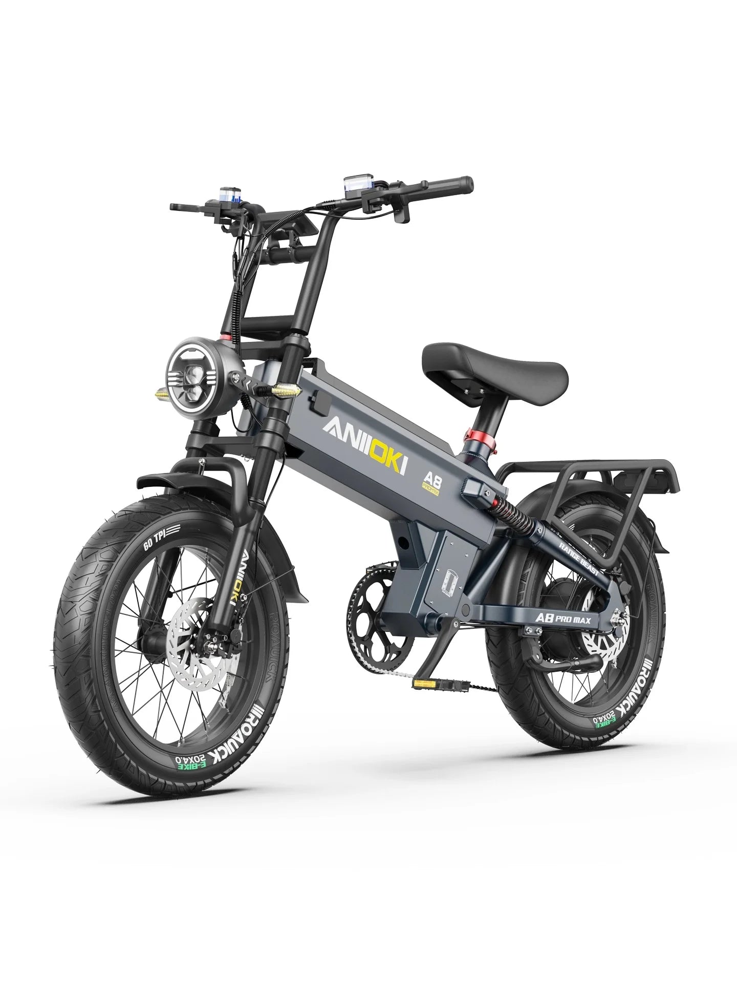 Aniioki Ebike 2000W Peak Motor aniioki a8 pro max 52V 70Ah Long Battery Life Electric Bike Fat Tire Adult Electric Bicycle