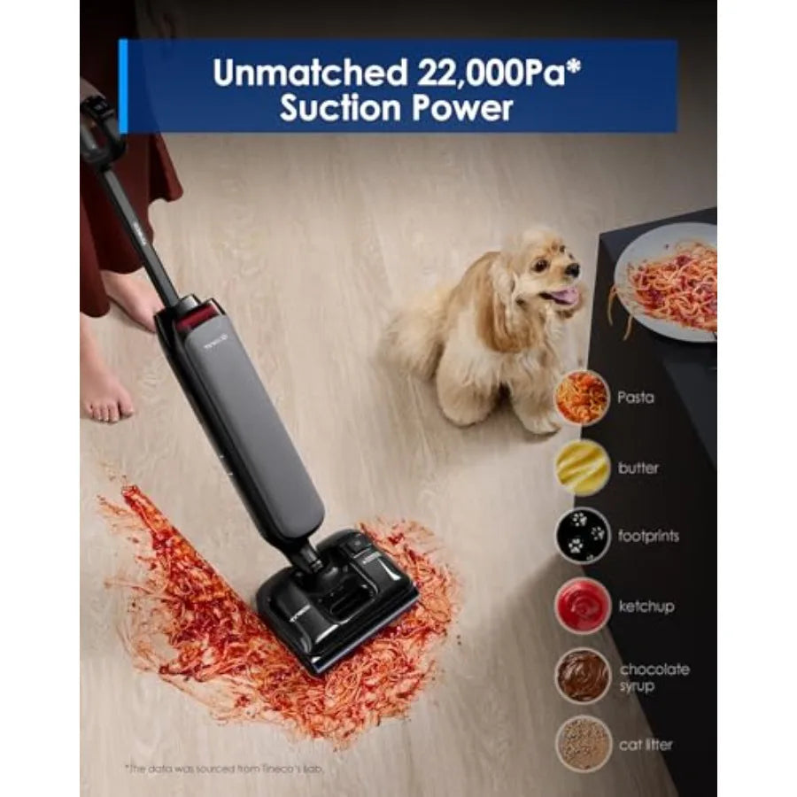 Wet Dry Vacuum Cleaner 22kPa Suction Floor Cleaner Mop with iLoop Smart Sensor DualBlock Anti-Tangle Design 185 Flashdry Dual-E