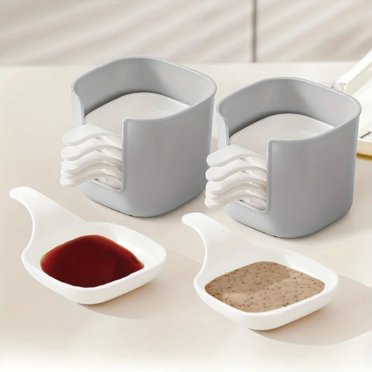7pcs/set Food Sauce Dish, Dipping Dish Set,Steak Sauce Plate, Seasoning Dish, Cheese Sauce Bowl, Snack Dish,Tomato Sauce Plates