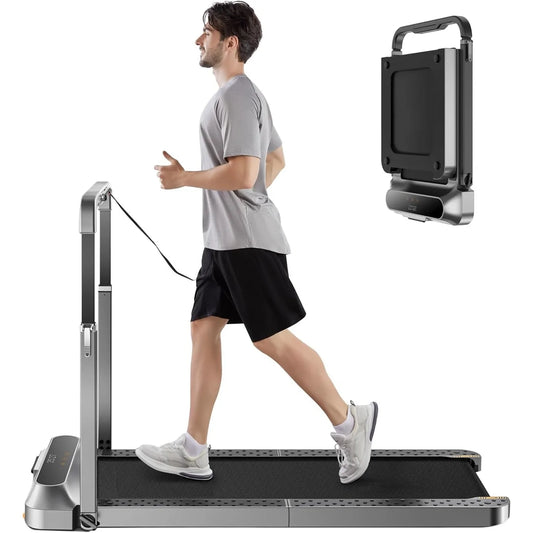 Folding Treadmill, 2 in 1 Walking Pad Under Desk Treadmill for Home and Office, Compact Foldable Design with App, Customized