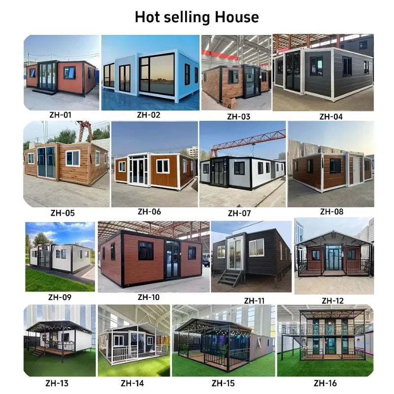 20ft Factory Direct Prefab Container House 2 Bedrooms Expandable Folding Home with Living Room Ready to Live for Family