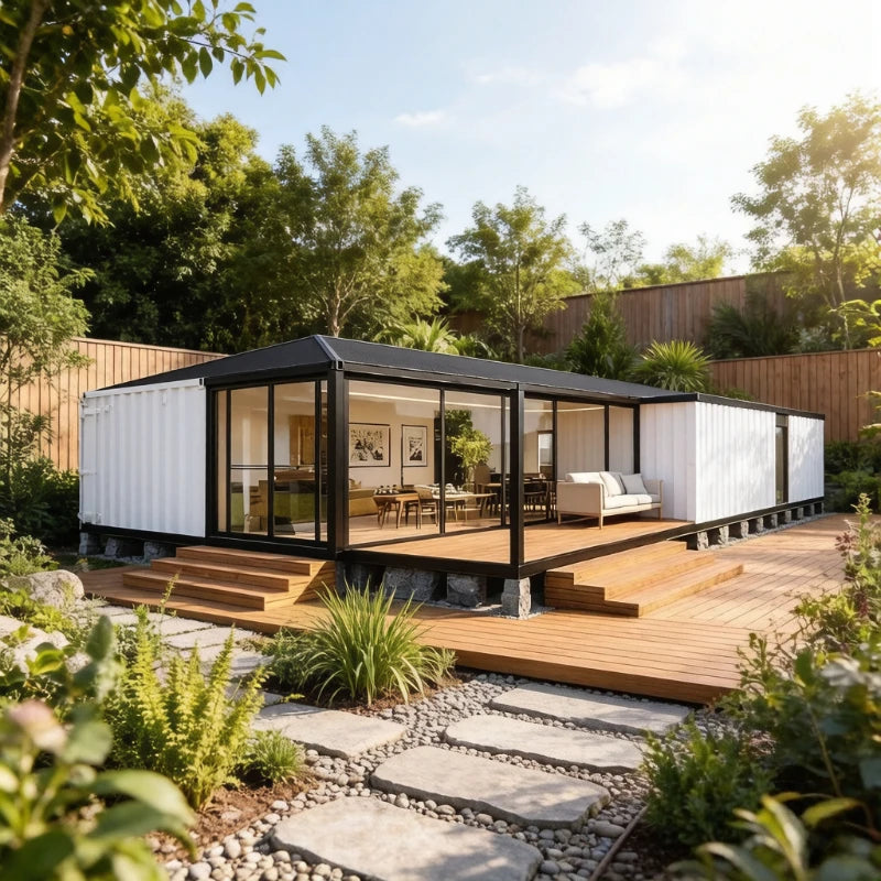 Directly Factory Sale Expandable Container House 2 3 4 Bedroom Prefabricated House Portable Mobile Tiny Home Steel Garden Rooms