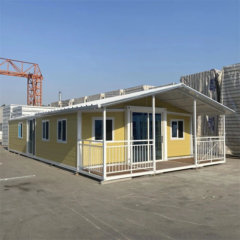 2 3 Bedroom Prefabricated Expandable Container House Prefabricated Steel Frame House Cabins 20ft 40ft Mobile Container Home