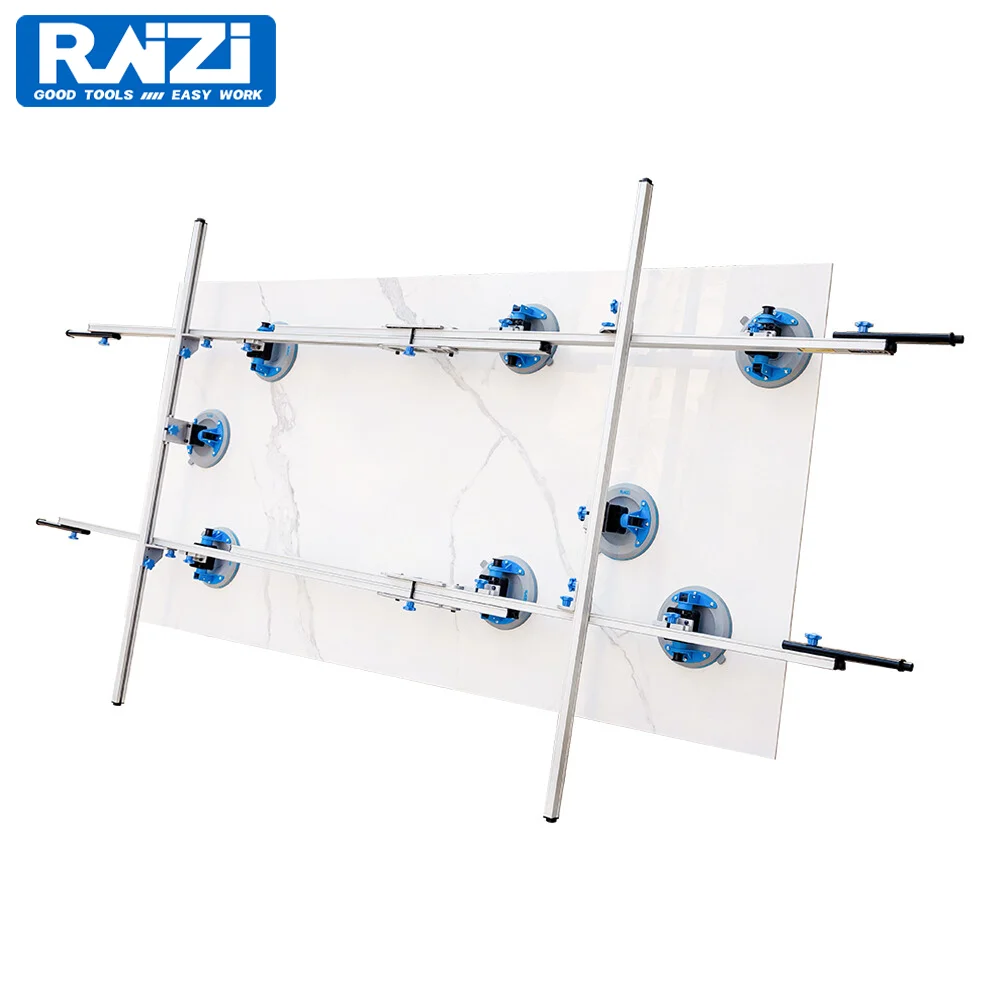 Raizi 3.6m Large Format Tile Carry System with Cross Bar for Porcelain Ceramic Tile Handling Lifter Tools