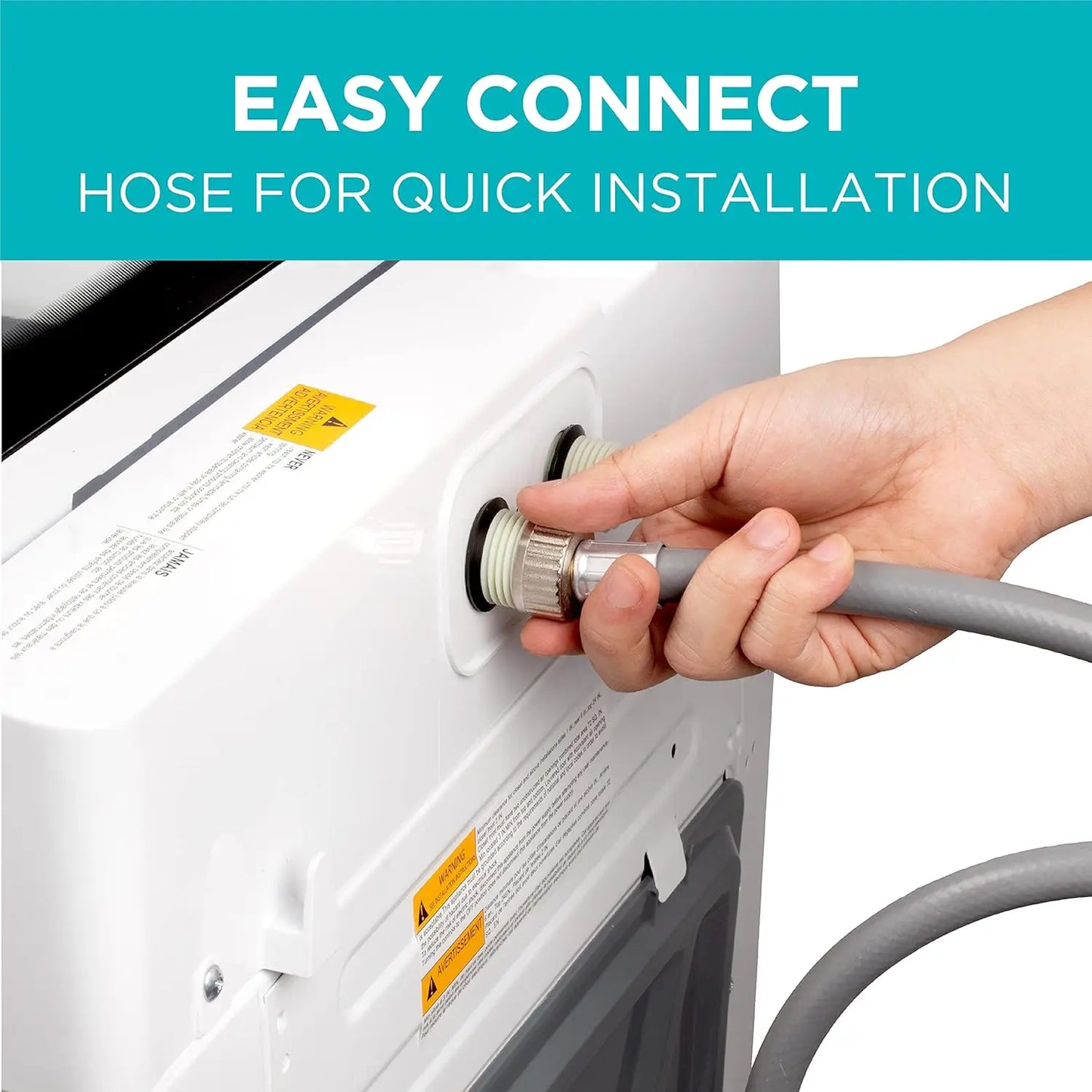3.0 Cu. Ft. Portable Washer, 26.5 lb Capacity, 6 Cycles, Sink Adapter & Drain Hose Included, Transparent Lid & LED Display