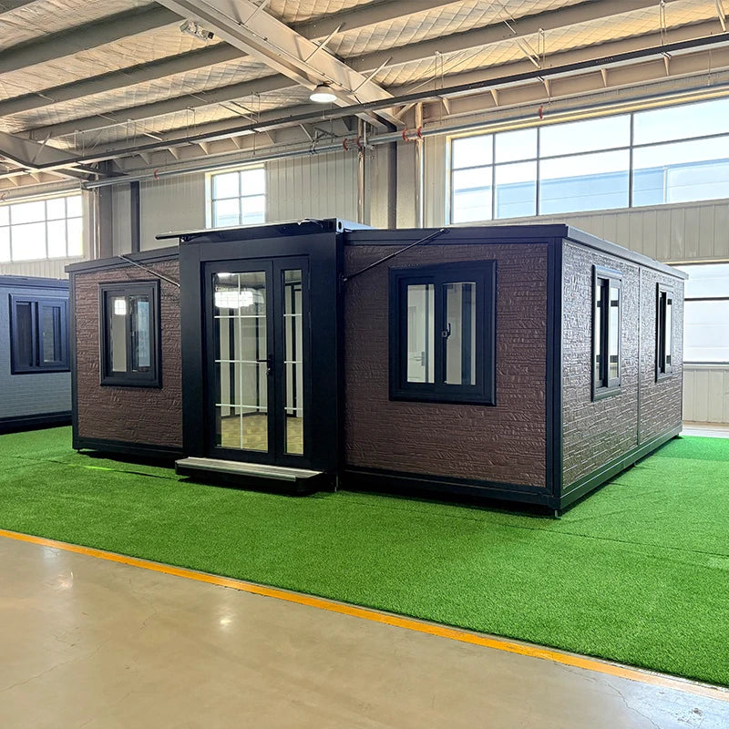 2 3 Bedroom Prefabricated Expandable Container House Prefabricated Steel Frame House Cabins 20ft 40ft Mobile Container Home