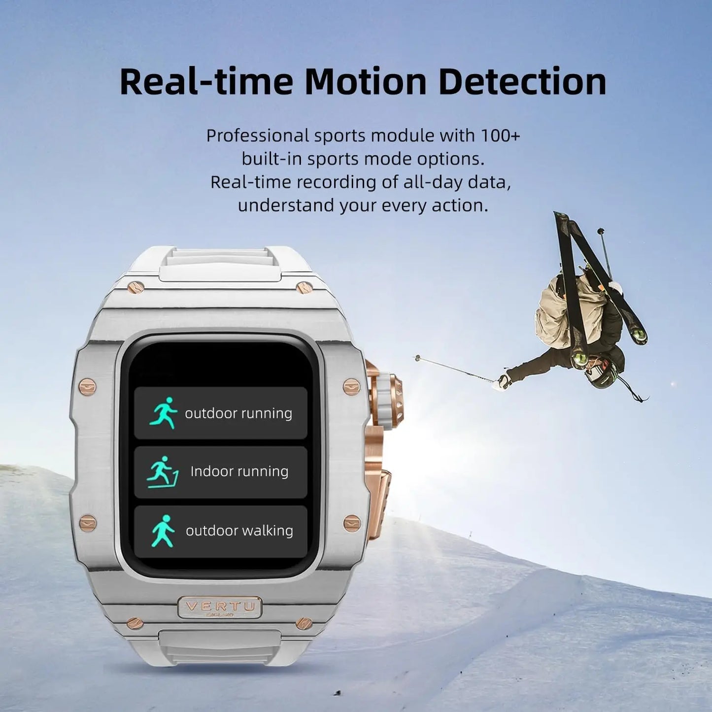 VERTU H1 Mechanical Smartwatch for Men with Sapphire Display Android Compatible Make Calls Fitness Watch Blood Oxygen Heart Rate